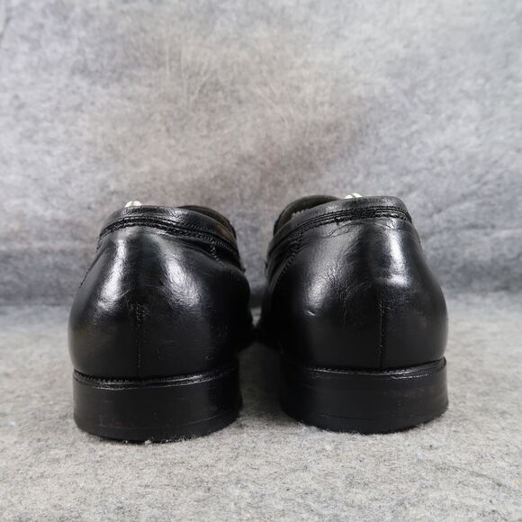 Florsheim Shoes Mens 9 Loafers Slip On Classic Leather Retro Dress Formal Black - Picture 4 of 16
